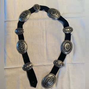 Tommy Singer (Navajo Nation) Vintage Silver Concho Belt